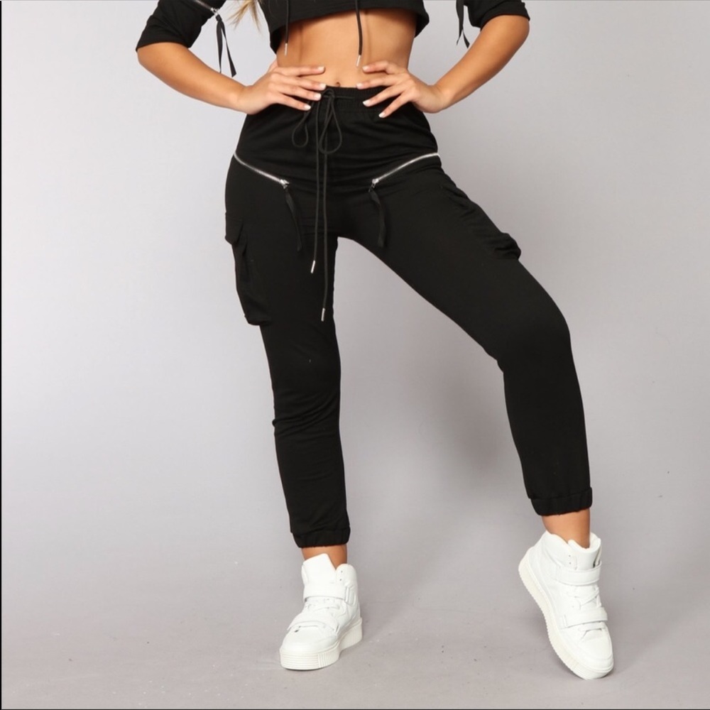 Black cotton pants